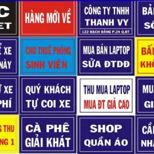 BẢNG TÊN CÔNG TY ALU XƯỚC TRẮNG